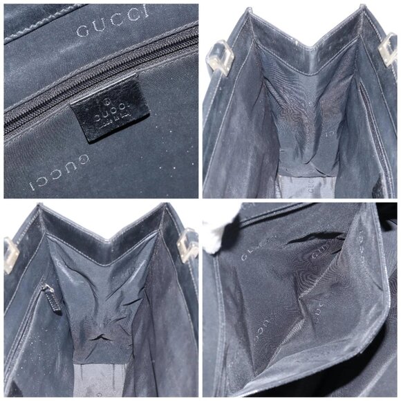 GUCCI Jackie Shoulder Bag Nylon Black Silver - Picture 15 of 16